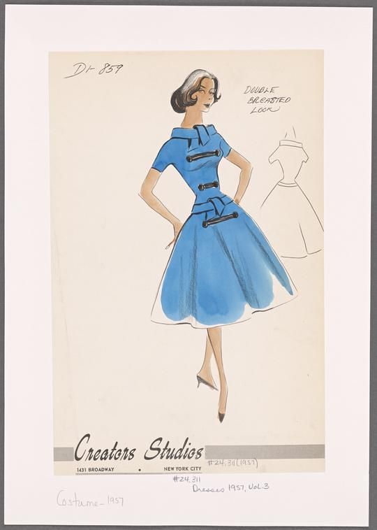 睁眼看世界——50年代美国时装设计图，带你看那时候的时装